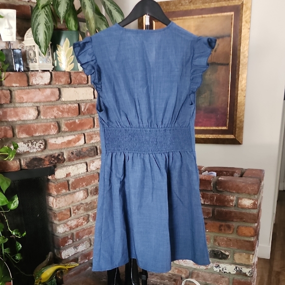 NWT Cupshe Blue Button Front Mini Dress Medium - Picture 5 of 10